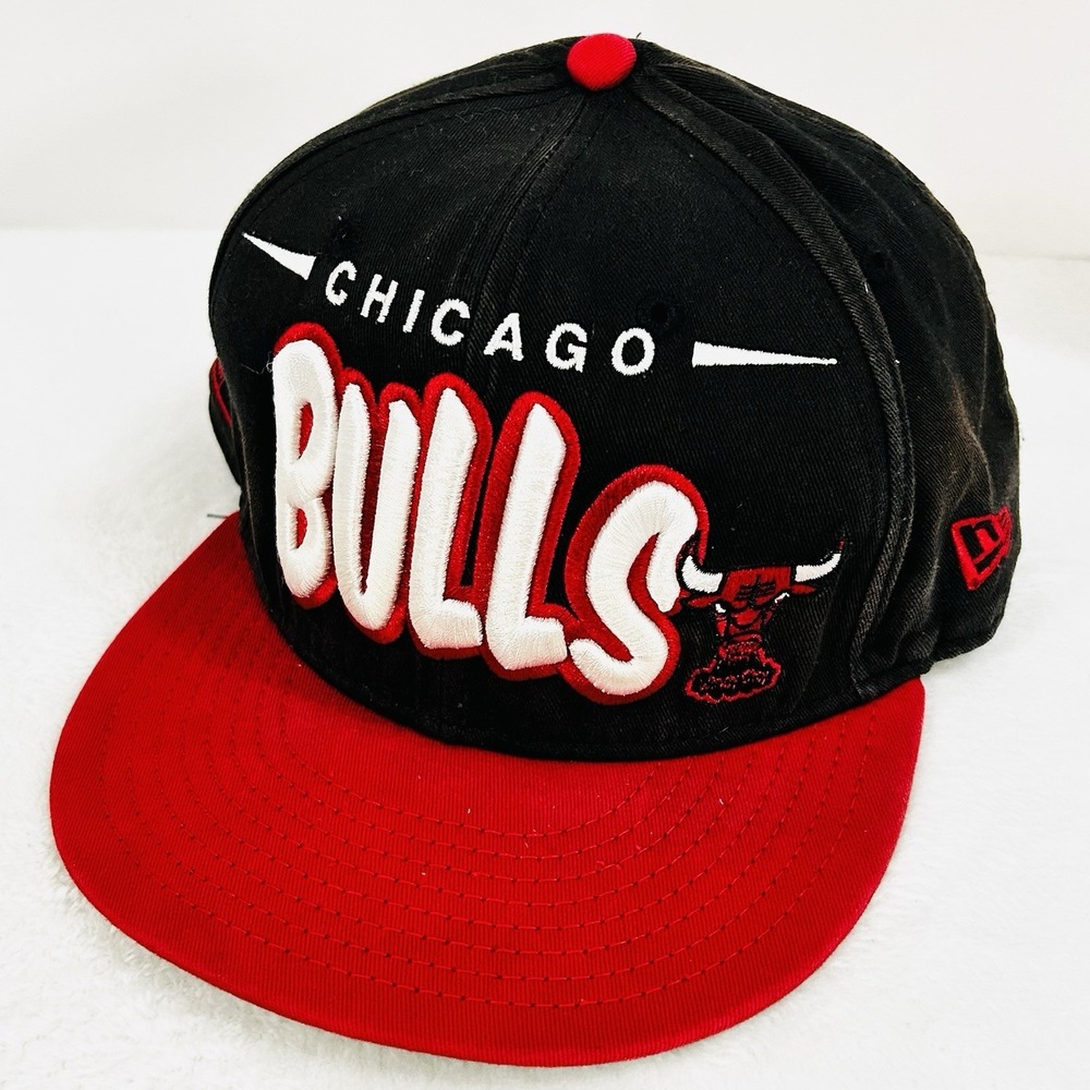 Chicago Bulls New Era‎ Wordmark Classics 9FIFTY Snapback Hat Cap Adjustable NBA